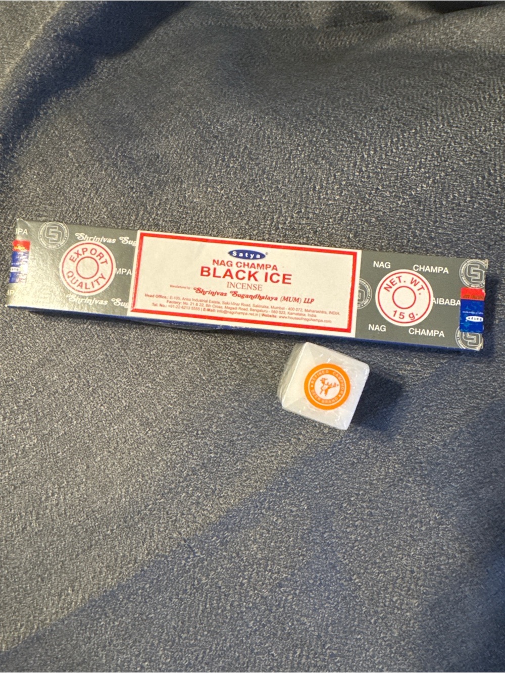 Satya Black Ice Nag Champa Incense Sticks - Black